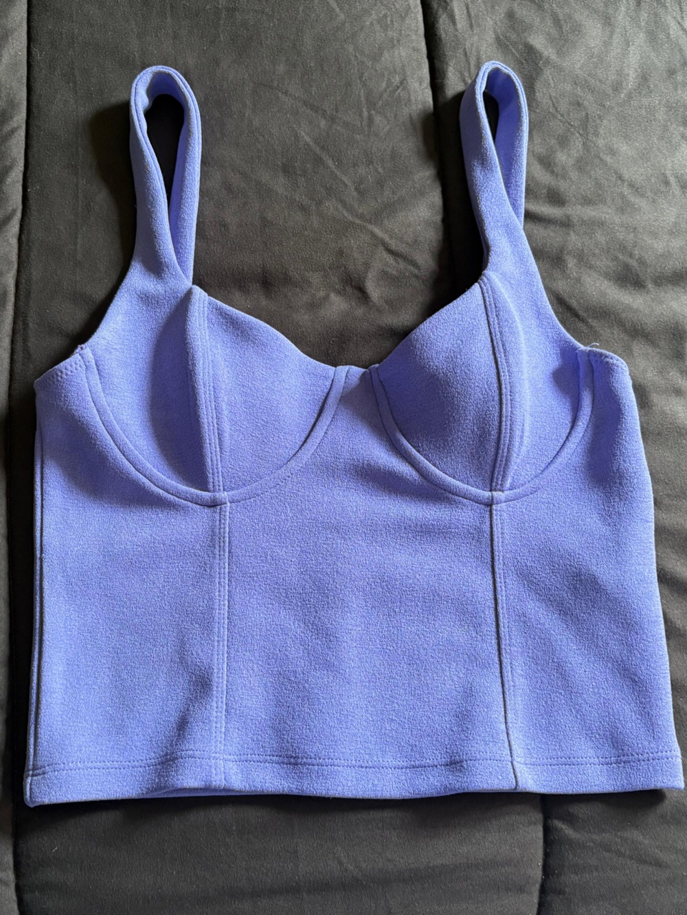Zara Lavender Structured Crop Tank Top